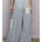 POWDER BLUE PATCHWORK PANTS