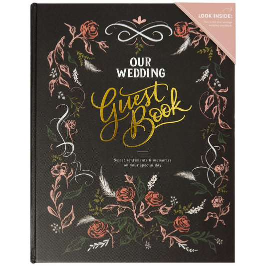 OUR WEDDING GUEST BOOK BLACK MAUVE