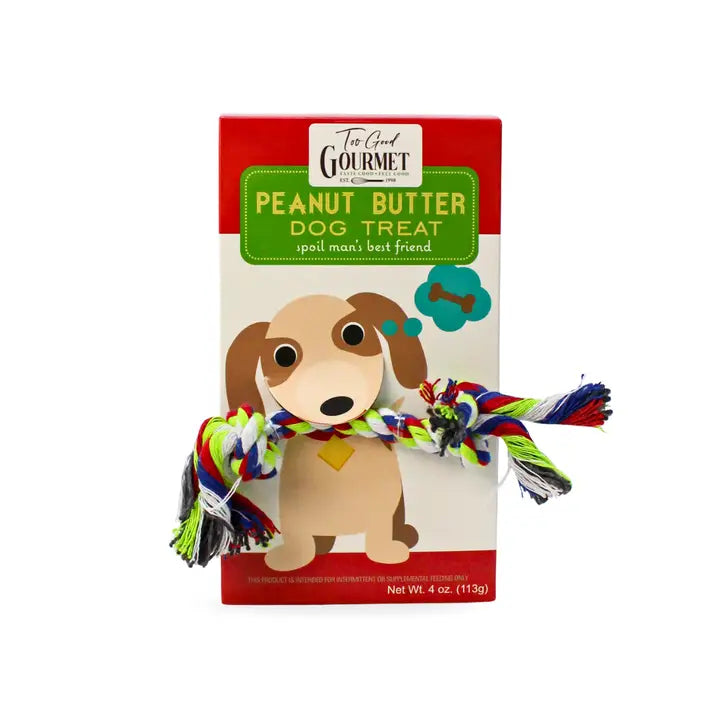 DOG TREATS W/PULL ROPE PEANUT BUTTER
