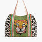 FORESTRY LEOPARD EMBELLISHED TOTE