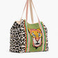 FORESTRY LEOPARD EMBELLISHED TOTE
