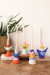 CERAMIC BIRD CANDLE HOLDERS