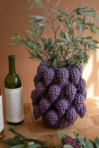 CERAMIC GRAPES VASE