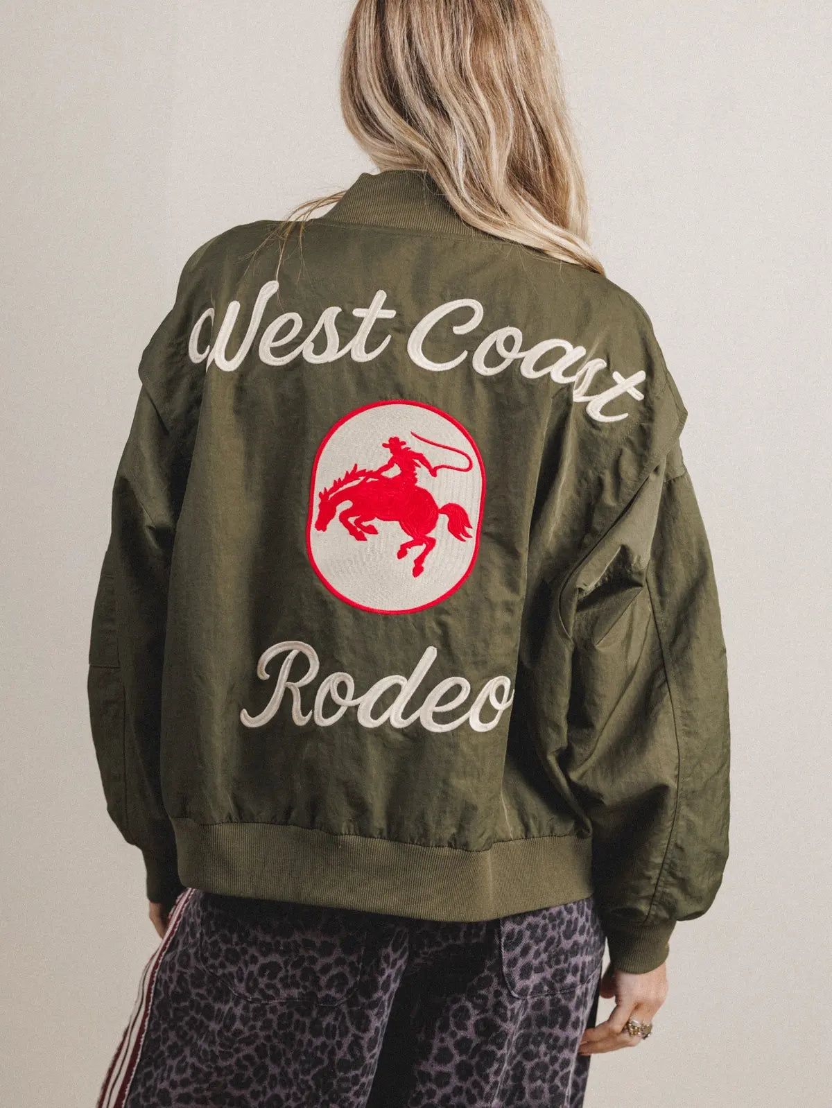 GREEN WESTERN BOMBER JACKET