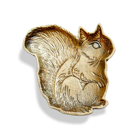 SQUIRREL CAST ALUMINUM TRINKET DISH