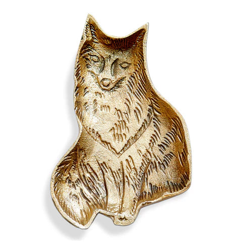 FOX CAST ALUMINUM TRINKET DISH