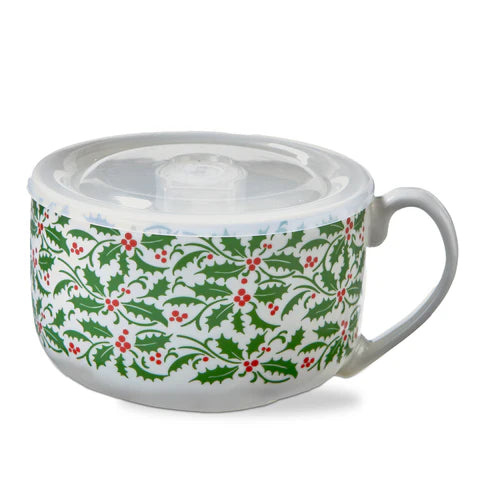 CHRISTMAS TIME SOUP MUG WITH LID