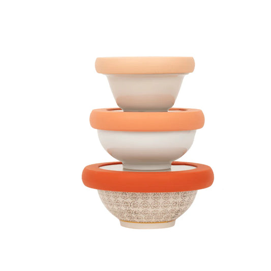 FOOD HUGGERS LIDS SET/3 TERRACOTTA