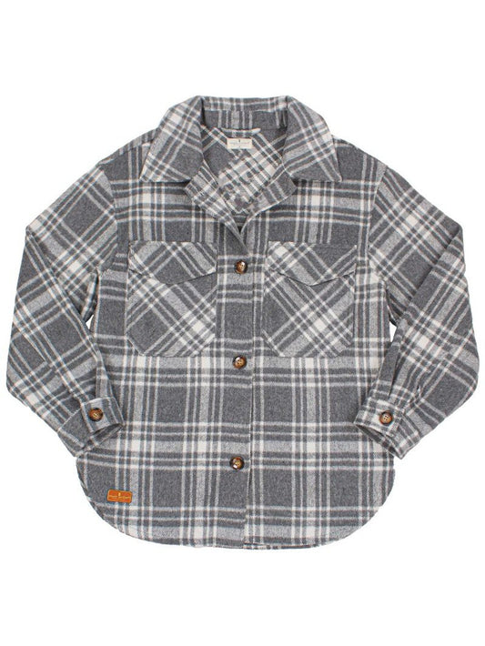 Plaid Shacket- Black Plaid