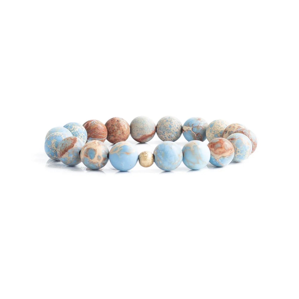 GEMSTONE BRACELET 10MM BLUE JASPER