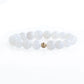 GEMSTONE BRACELET 10MM WHITE AGATE