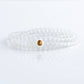 GEMSTONE BRACELET WRAP 4MM WHITE AGATE