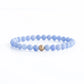 GEMSTONE BRACELET 6MM BLUE AGATE