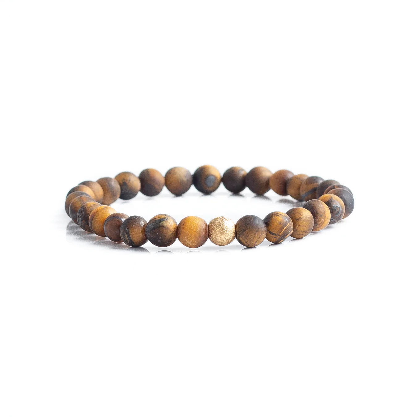 GEMSTONE BRACELET 6MM BROWN TIGERS EYE