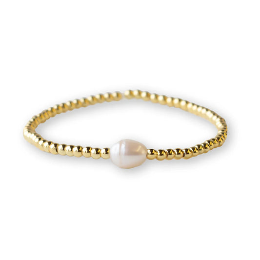 GILDED UNO PEARL BRACELT
