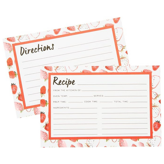 STRAWBERRY FIELDS RECIPE CARDS
