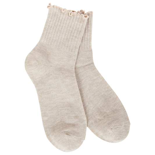 WEEKEND QUARTER RUFFLE HEATHER OATMEAL