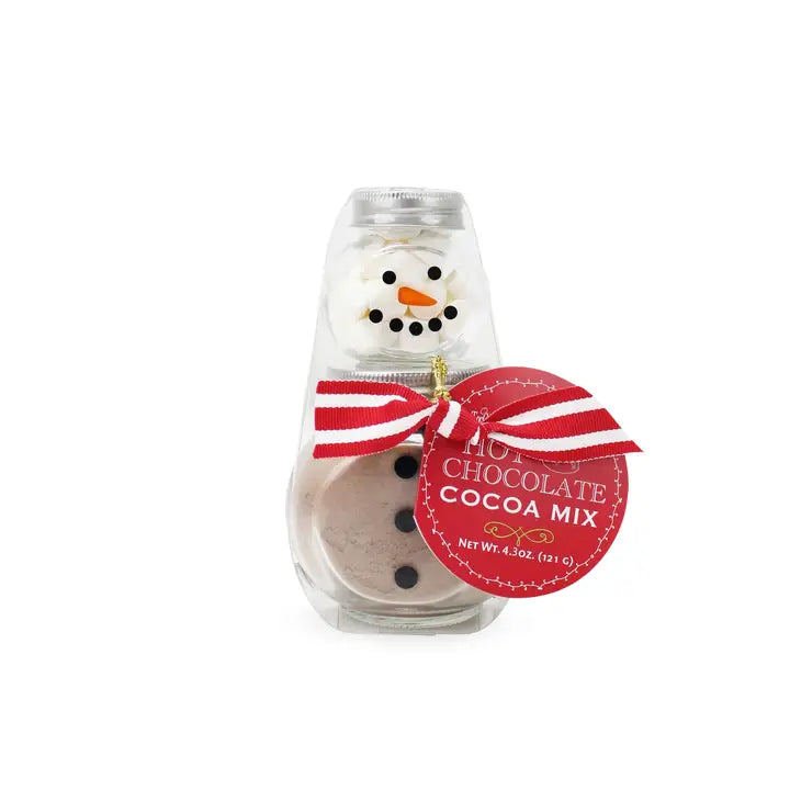 MINI SNOWMAN JAR COCOA STRIPE SCARF