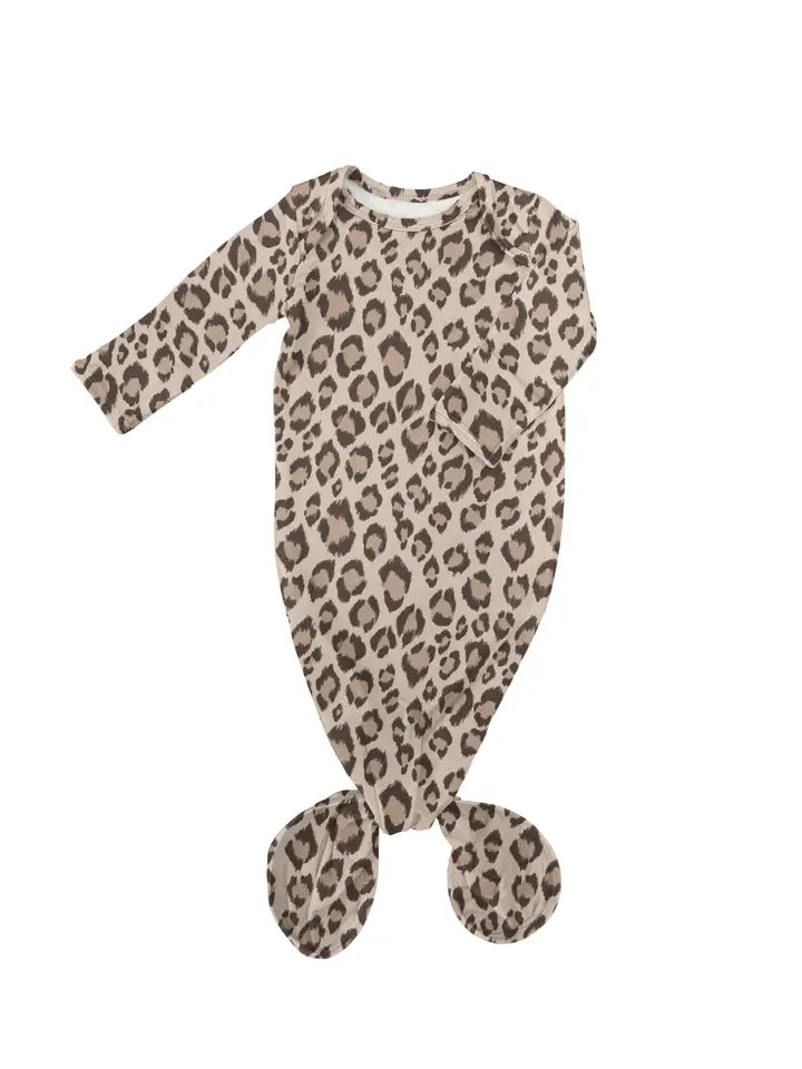 CLASSIC LEOPARD KNOTTED GOWN