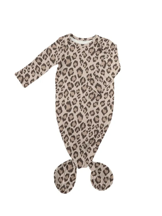CLASSIC LEOPARD KNOTTED GOWN