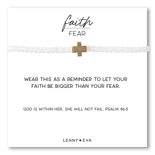 FAITH OVER FEAR MOONSOTNE GEMS BRACELET