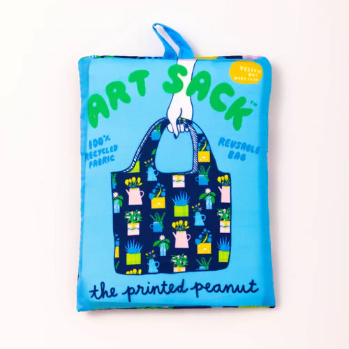 ART SACK PRINTED PEANUT HOUSEPLANTS