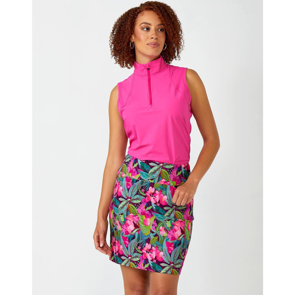 SKORT PINK FLOWER