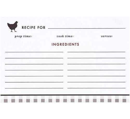 HOME COOKED RECIPE CARDS