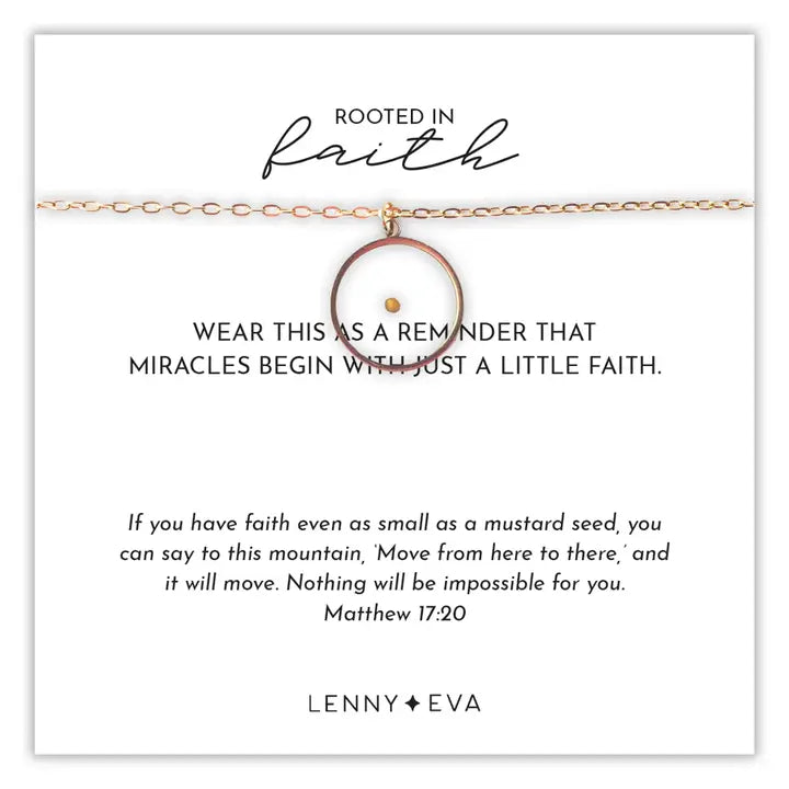 FAITH OVER FEAR MUSTARD SEED CIRCLE NECKLACE