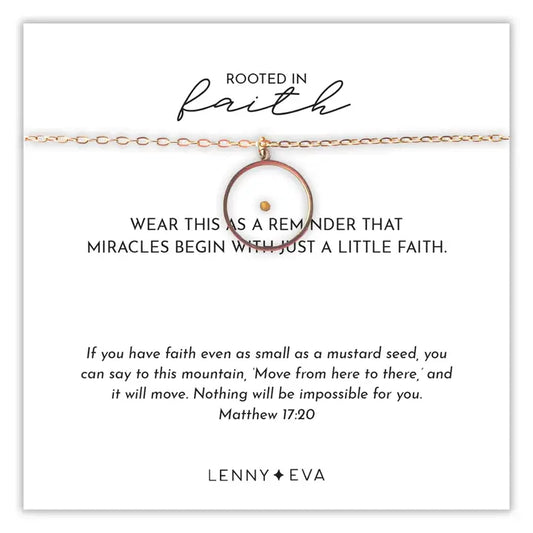 FAITH OVER FEAR MUSTARD SEED CIRCLE NECKLACE