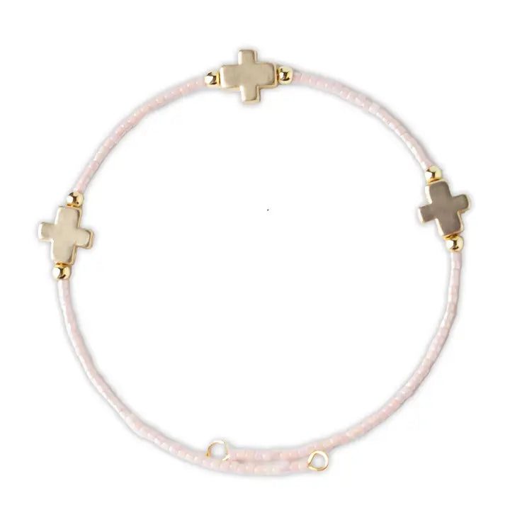FAITHFUL CROSS BANGLE CHAMPAGNE