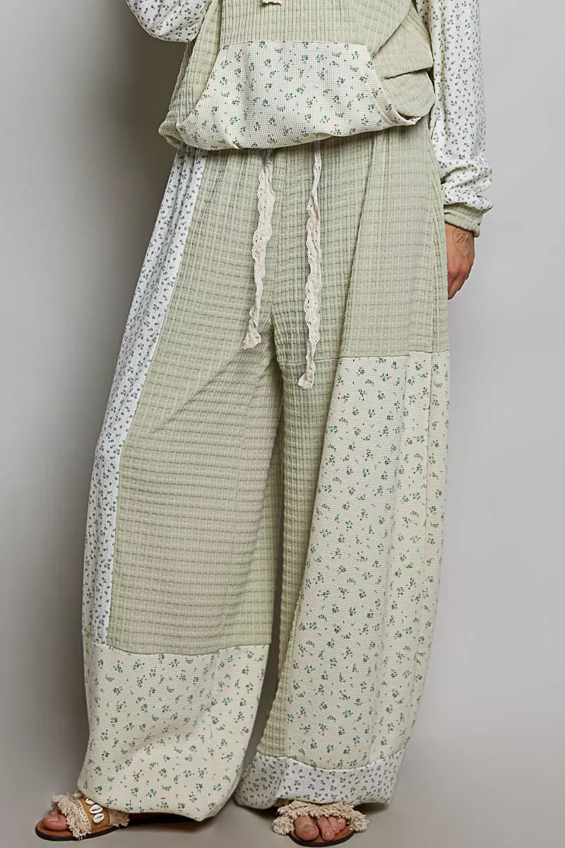 PATCHWORK PANT SAGE