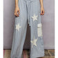 POWDER BLUE PATCHWORK PANTS