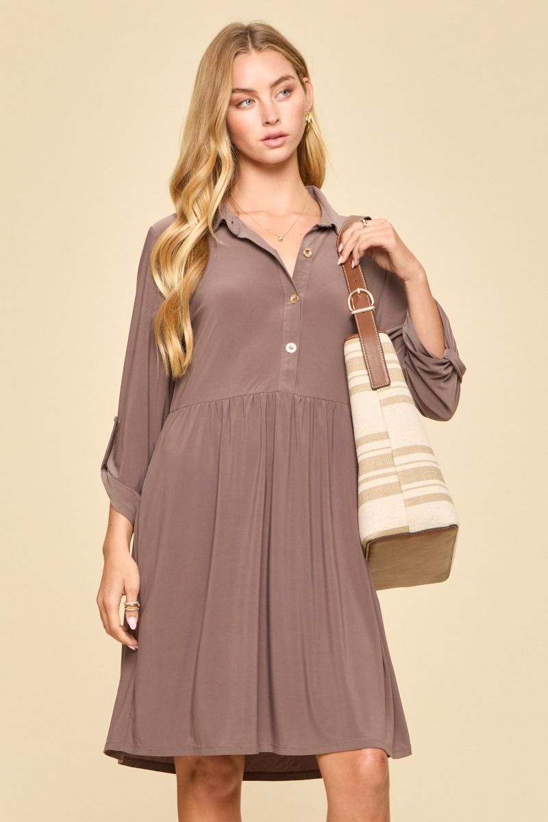 INSPIRE DRESS- mocha