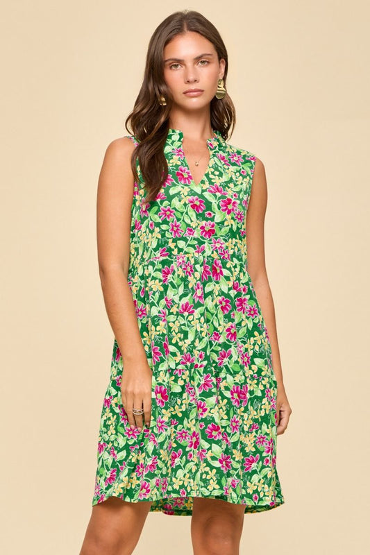 LIZ DRESS- KELLY GREEN