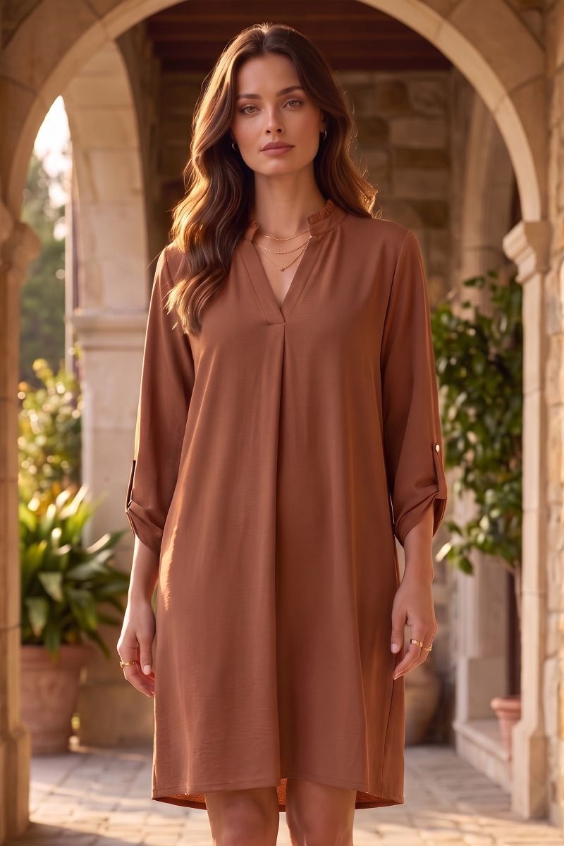 LIZCLAIRE DRESS CARAMEL