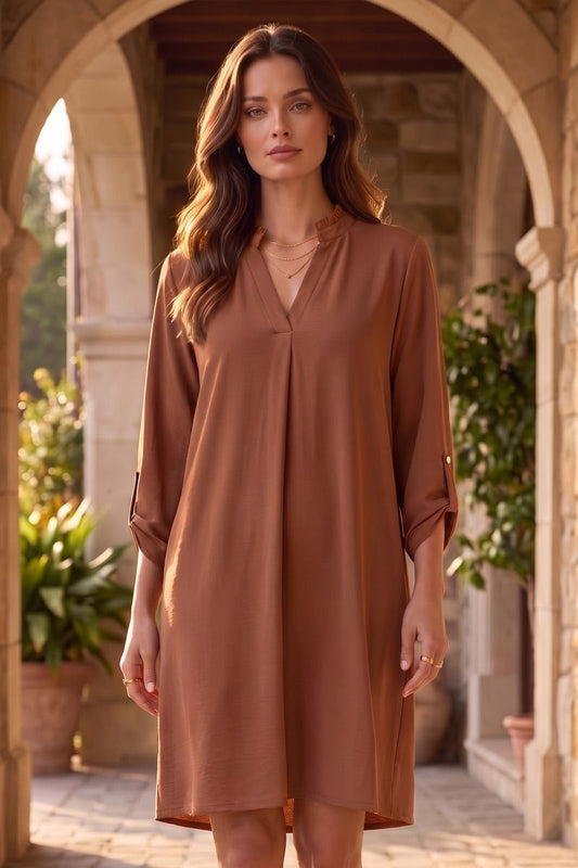 LIZCLAIRE DRESS CARAMEL