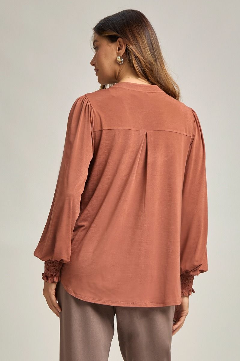 SMOCKED LIZZY CARAMEL
