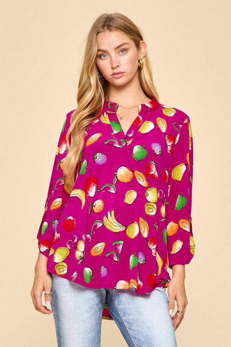 LIZZY SHIRT- HOT PINK