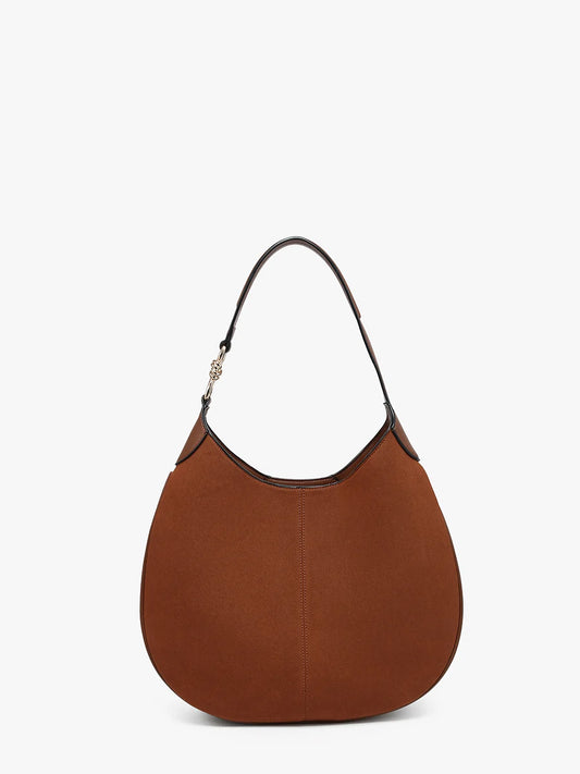 VANESSA VEGAN SUEDE HOBO BROWN