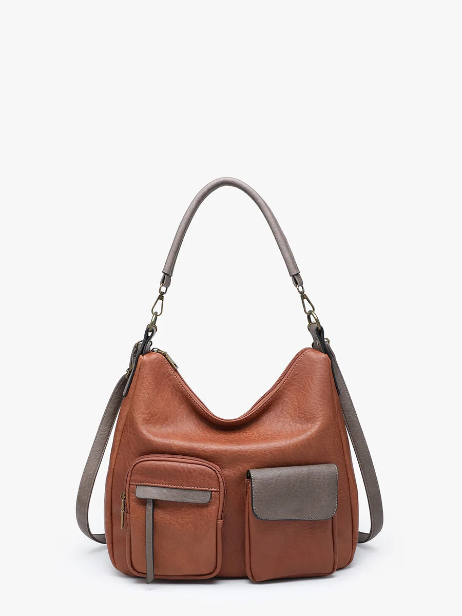 JOURNEE VEGAN HOBO BROWN/GREY