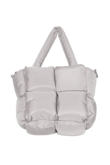 SAND MINI PUFFER TOTE BAG