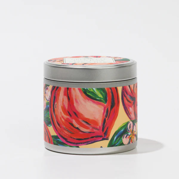 coco peach tin candle