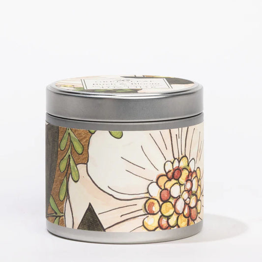 BIRCH AND BLOOM TIN CANDLE