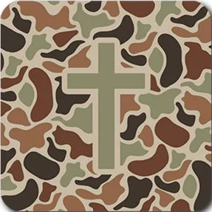 TAP TO PRAY CAMO CROSS VINYL STICKER