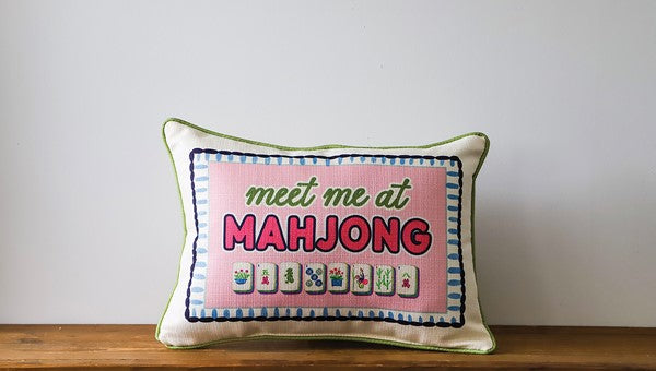 MEET ME At MAHJONG PILLOW