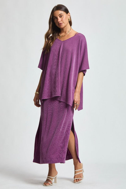 POOLSIDE 2PC SET EGGPLANT
