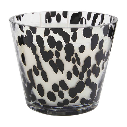 BLACK SCATTERED DOT CANDLE