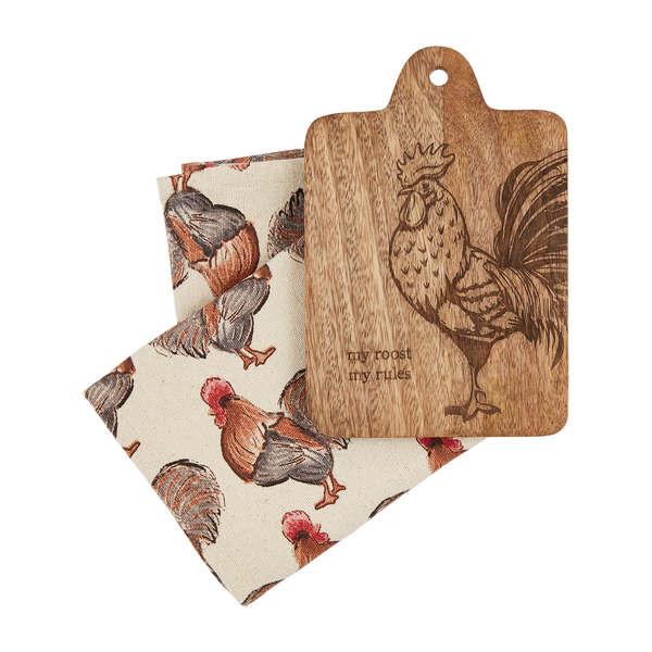 CHICKEN BOARD TOWEL SET