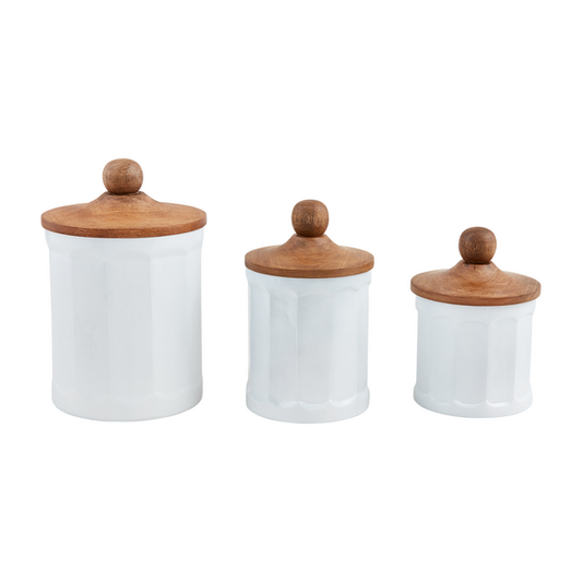 MILK GLASS CANISTER SET